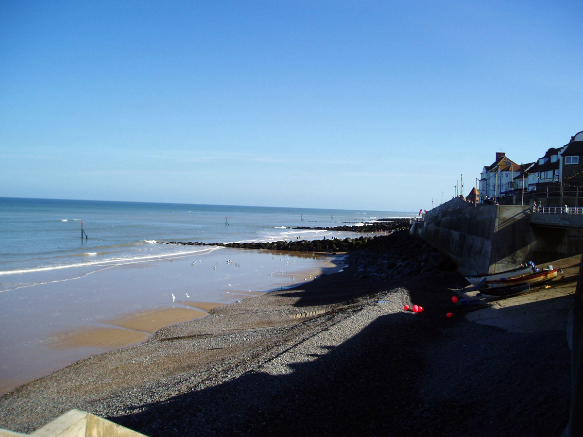 Late afternoon sun on Sheringham Beach
